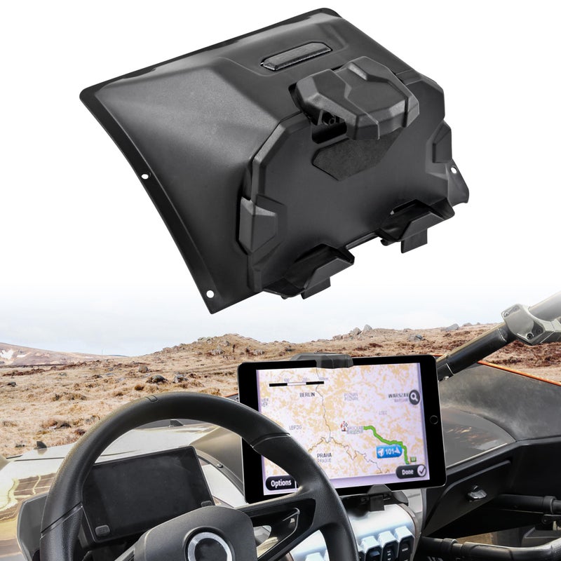 حامل هاتف لوحي SAUTVS لسيارة CFMOTO ZFORCE 950 2024 حامل جهاز إلكتروني قابل للتعديل حامل GPS مع صندوق تخزين لملحقات CFMOTO ZForce 950 HO EX Sport 20202024